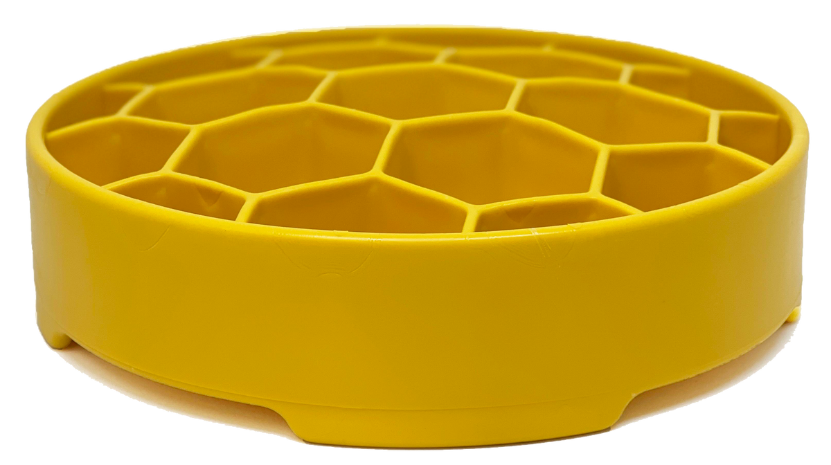 Honeycomb Design eBowl Enrichment Slow Feeder Bowl for Dogs