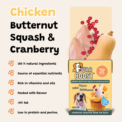Chicken, Butternut Squash & Cranberry Furr Boost 400ml