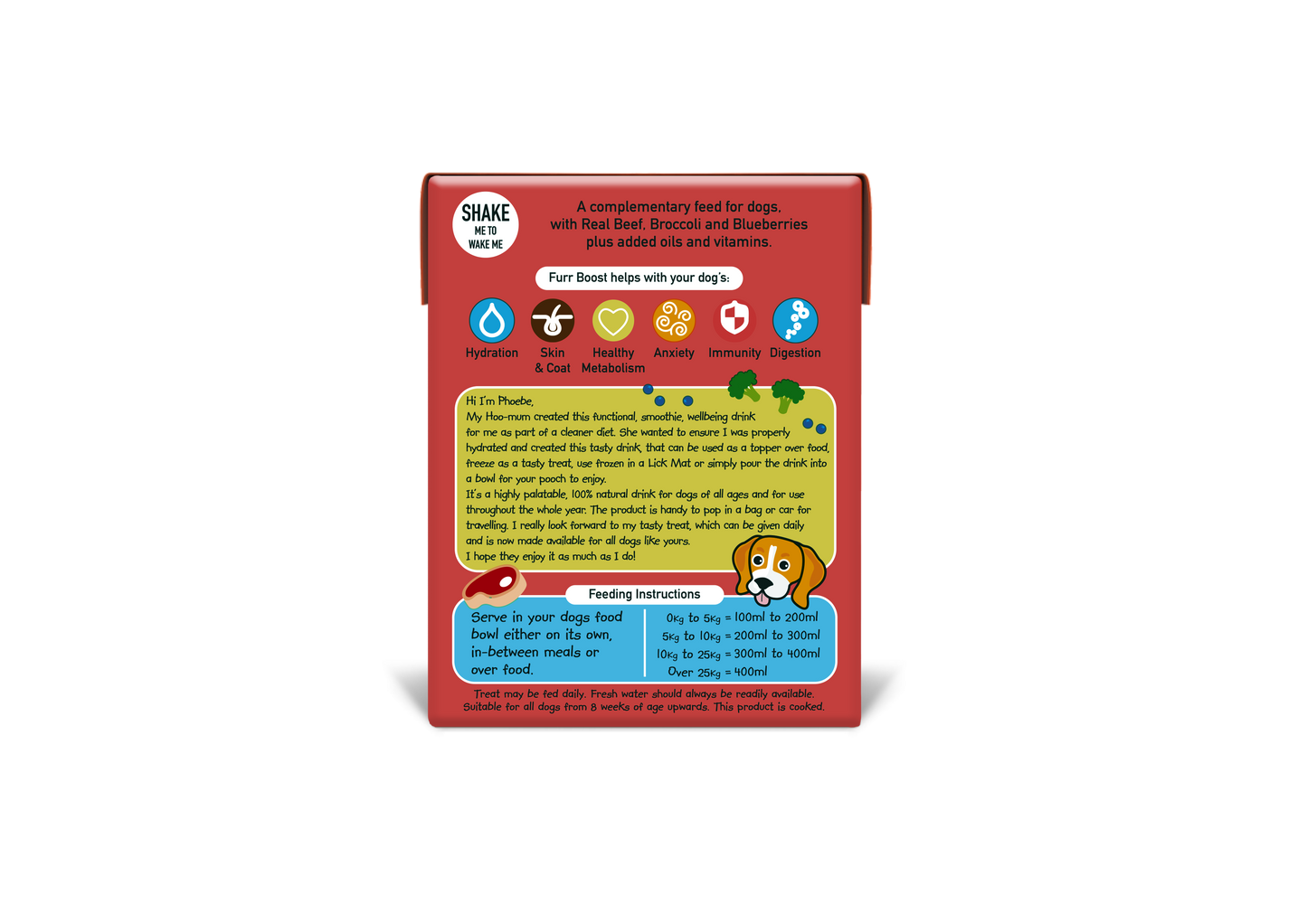 Furr Boost Beef, Broccoli and Blueberry Dog Food, 400ml