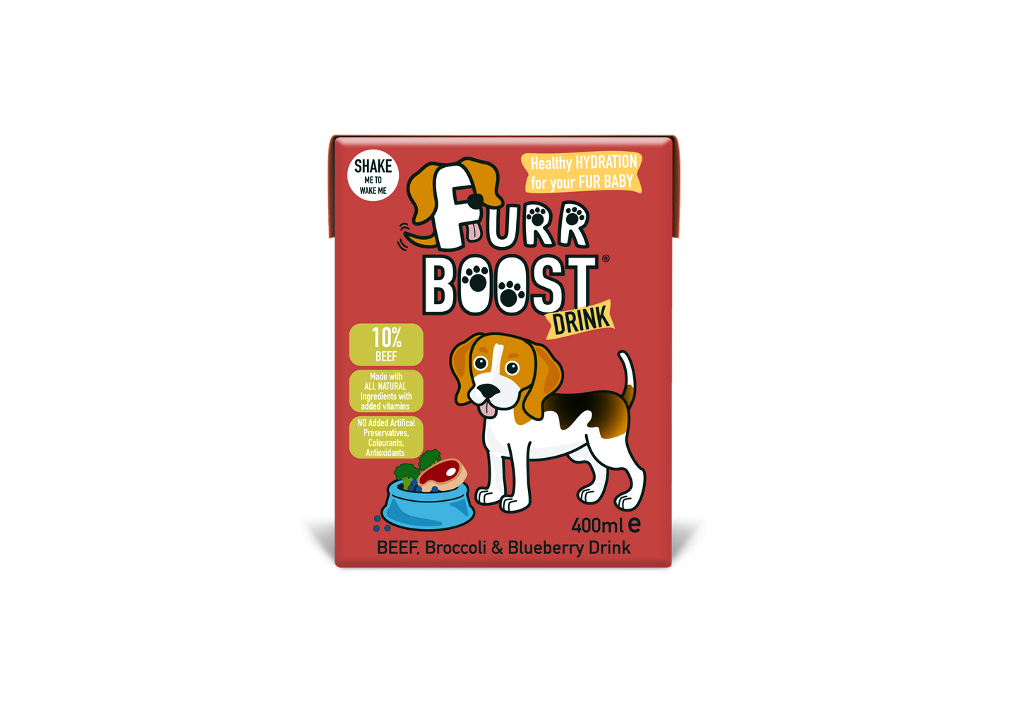 Furr Boost Beef, Broccoli and Blueberry Dog Food, 400ml
