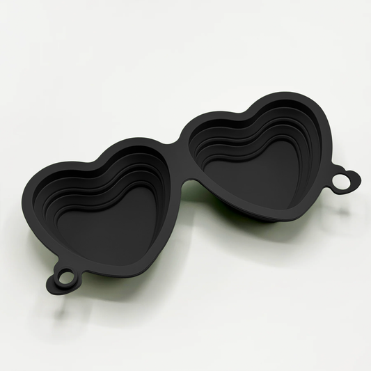Heart Collapsible Bowl - Black