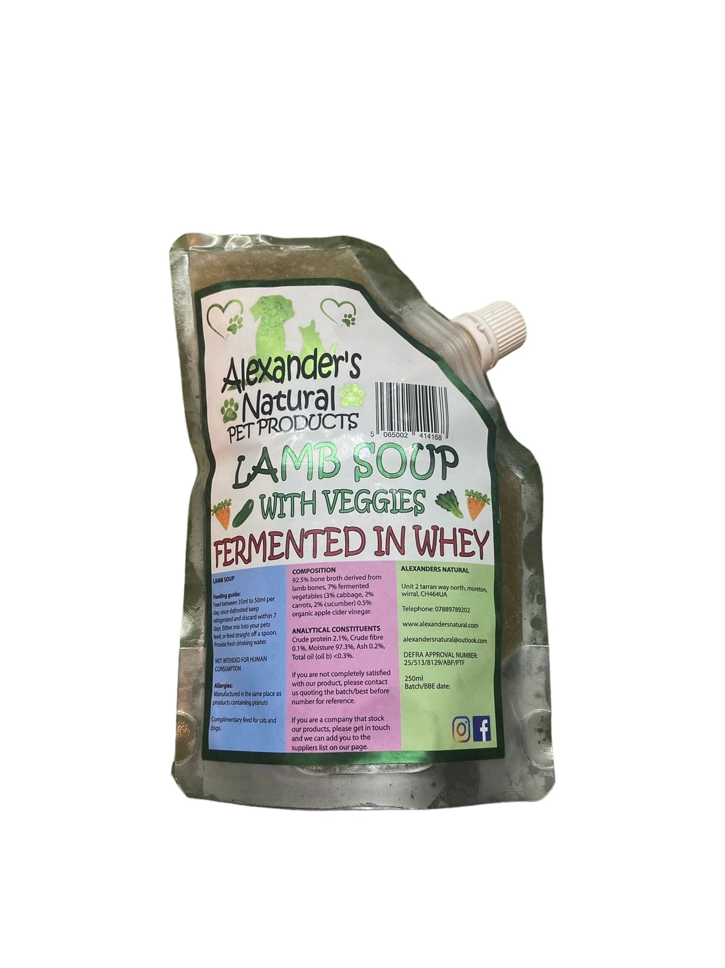 Alexander’s Natural Soup with Veggies 250ml