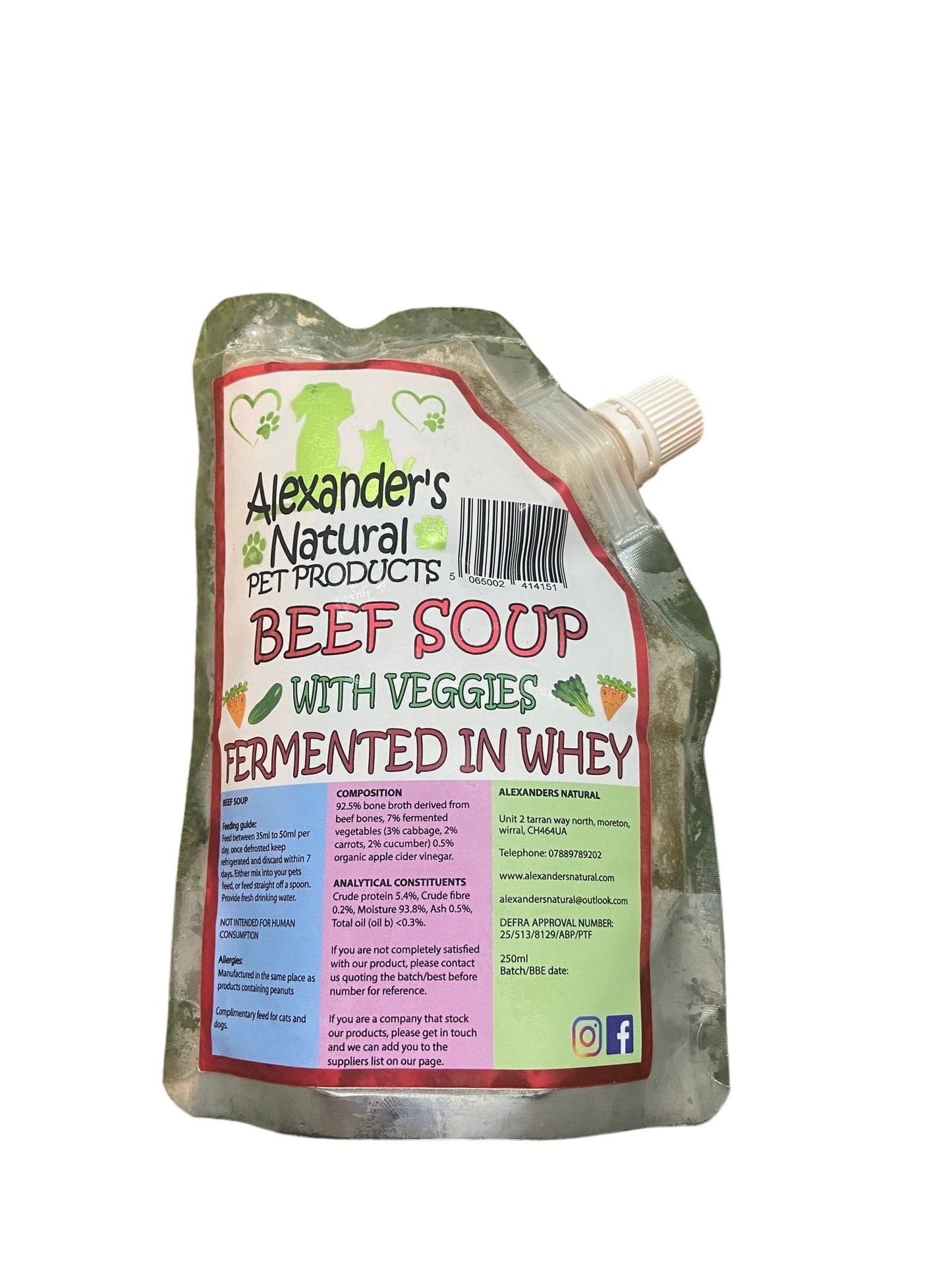 Alexander’s Natural Soup with Veggies 250ml